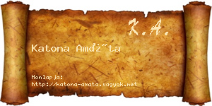 Katona Amáta névjegykártya